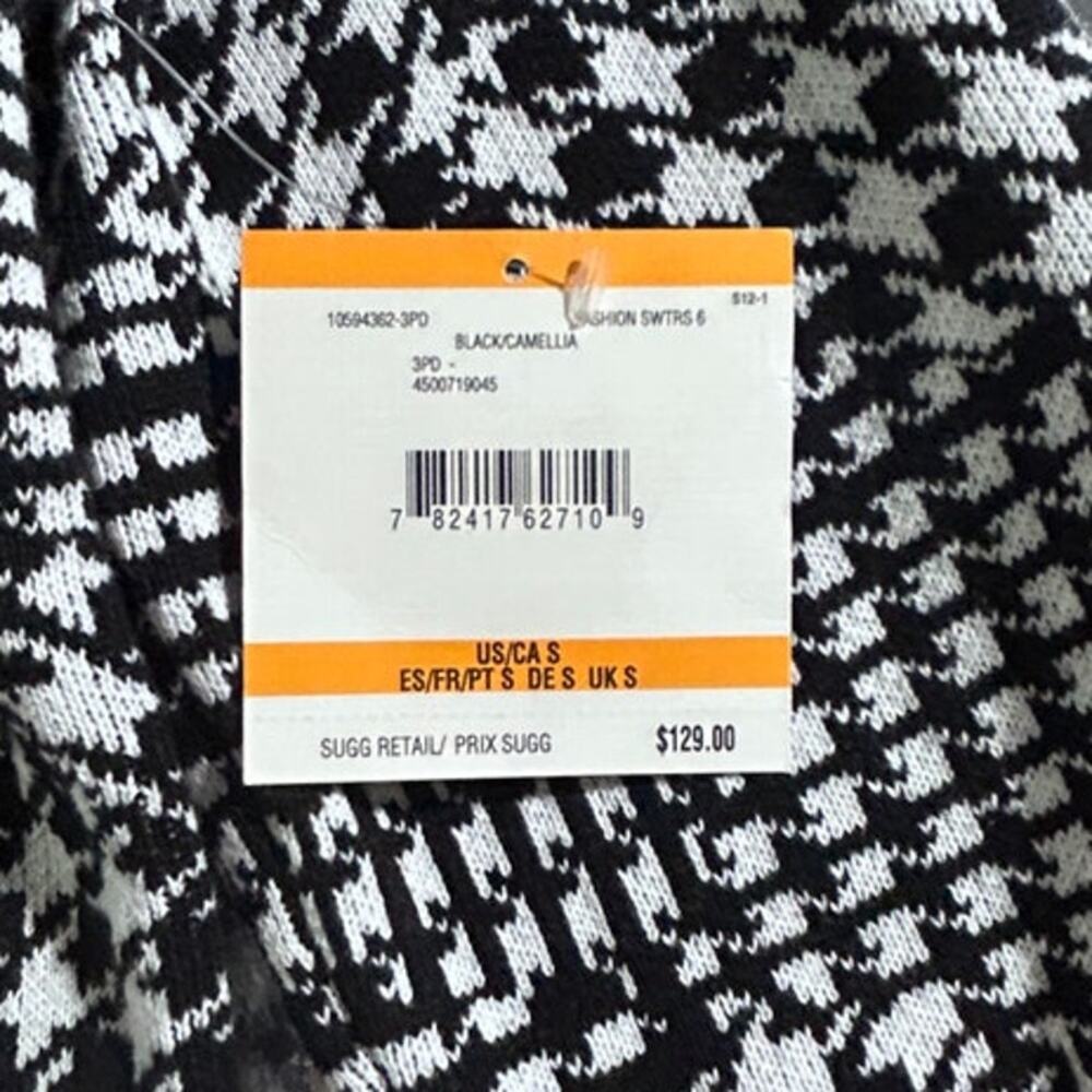 Anne Klein Houndstooth Belted Cardigan Sweater Women's Jacket Size Small NWT - Picture 8 of 13